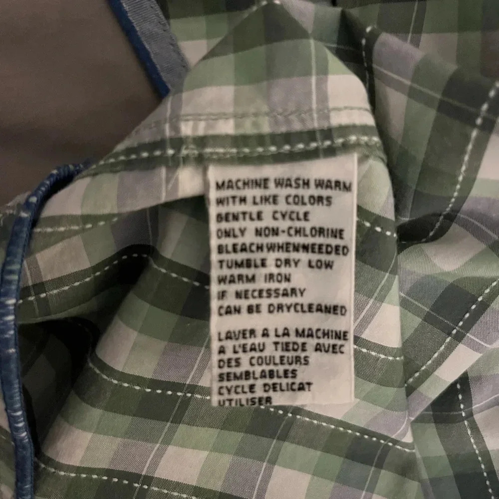 Tommy Bahama Jeans Plaid Short Sleeve Button Up Shirt Size XL - Picture 8 of 8